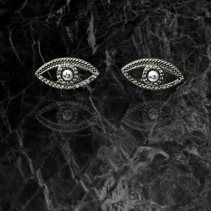 Σκουλαρίκια καρφωτά Cat's Eyes - Image 2