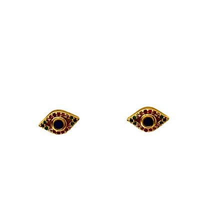 Σκουλαρίκια Eyes με πολύχρωμες πέτρες