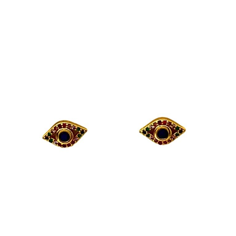 Σκουλαρίκια Eyes με πολύχρωμες πέτρες