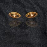 Σκουλαρίκια καρφωτά Cat's Eyes - Image 3