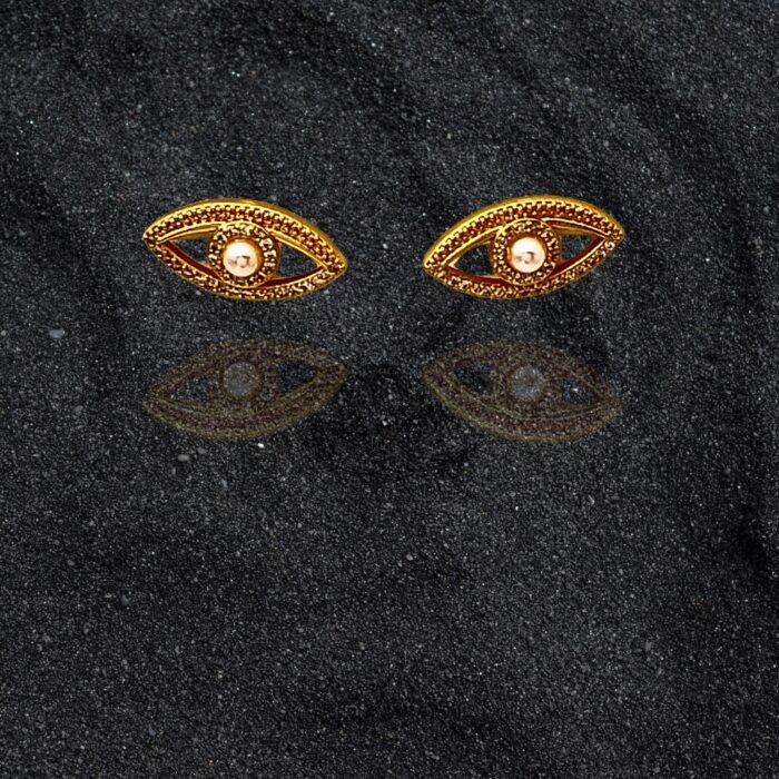 Σκουλαρίκια καρφωτά Cat's Eyes - Image 3