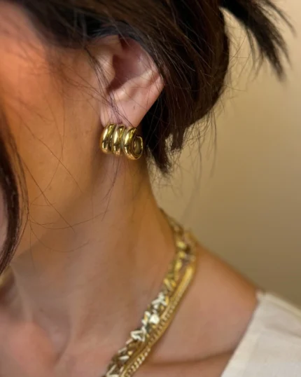 Σκουλαρίκια τριπλοί κρίκοι