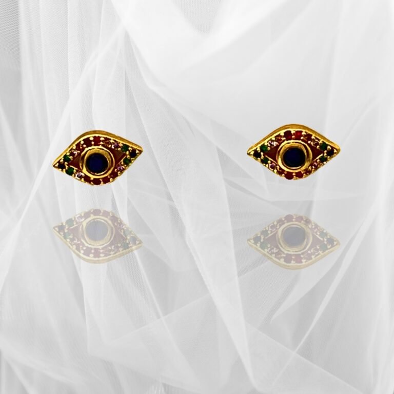 Σκουλαρίκια Eyes με πολύχρωμες πέτρες