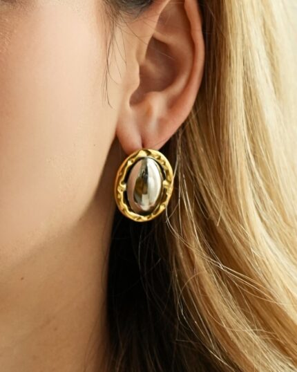 Σκουλαρίκια καρφωτά Full Mirror