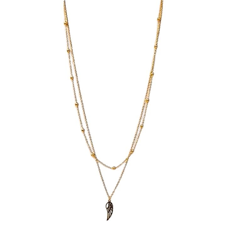 Κολιέ single feather