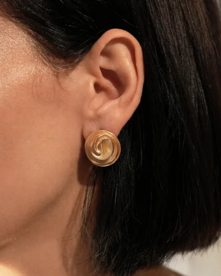 σκουλαρίκια gold roselina