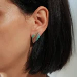Σκουλαρίκια με ριγέ ρόμβους